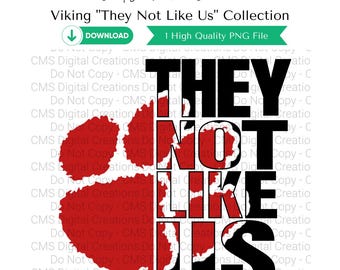 Redcats Paw Prints | They Not Like Us | Paw print Clipart | Mascot png | Redcats School Spirit