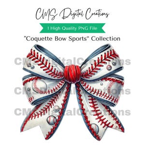 Coquette Bow PNG | Coquette Bow Sports Design | Coquette Bow PNG | Baseball Coquette Bow | Coquette Bow Design | Mascot Bow