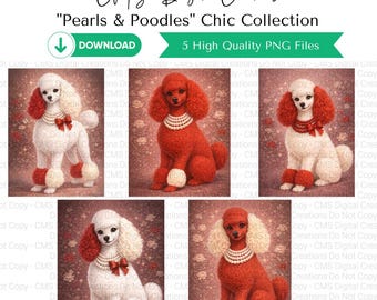 Poodle Art | Poodle png | Luxury Poodle | Digital Download Poodles | Instant Download | Cute Poodle Art | Poodle Clipart | Elegant Poodle