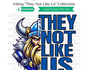 Fierce Viking | They Not Like Us | Viking Clipart | Viking Mascot png | Sublimation Viking | Vikings | Viking School Spirit | 3D Viking