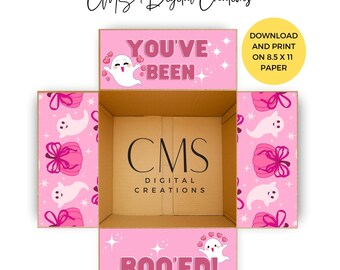 You've Been Booed Halloween Box Flaps | Halloween Sticker Kit | Digital Box Flaps | Printable Box Flaps Flaps | Personalized Package Flaps