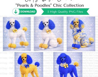 Poodle Art | Poodle png | Luxury Poodle | Digital Download Poodles | Instant Download | Cute Poodle Art | Poodle Clipart | Elegant Poodle