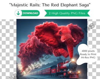 Red Elephant Saga | Premium Digital Download | Instant Download | | DST Inspired | Printable Wall Art | Flyer Design | Planner Clipart