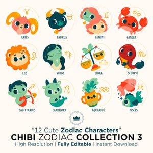 Zodiac Characters - Etsy