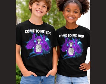 Gorilla Tag 40 PNG Bundle für T-Shirts | Lustiger vr Affen-Gamer für Kinder