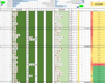 Blackjack Card Counting Simulator: Excel Strategy Tool