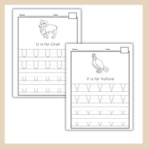 Alphabet Letter Tracing Printable Worksheets and Hunting Game Letter ...