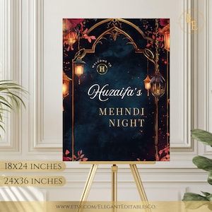 Mehndi Sign for Groom | Mehendi Party Sign | Mehndi Ki Raat Board Mendhi Wedding Sign | Customisable floral sign | Gift for Grooms Mendhi
