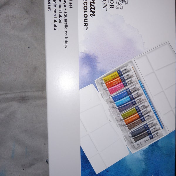 new winsor and Newton cotmab watercolor tube travel set 13pc