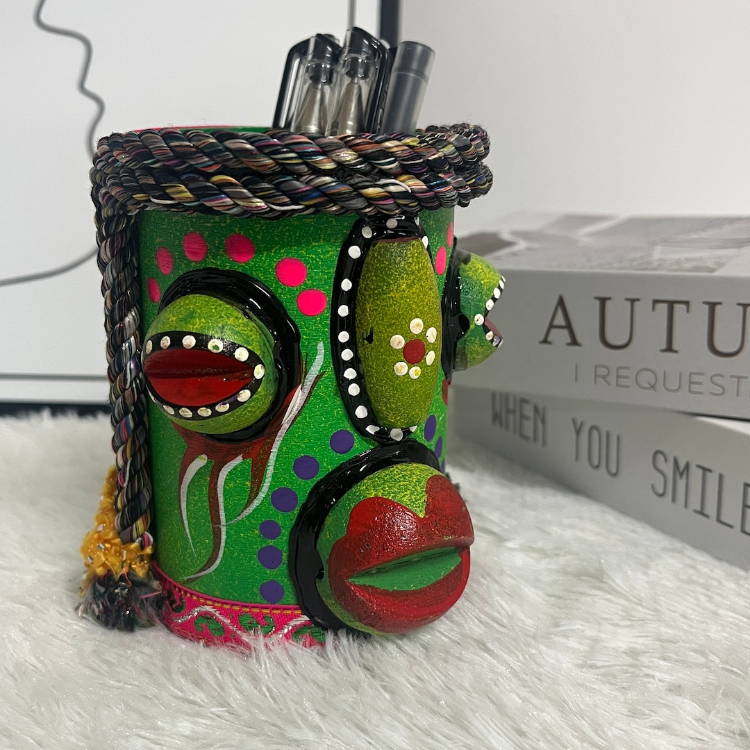 Hand Painted Pen Holder Creative Storage Box Flower Vase