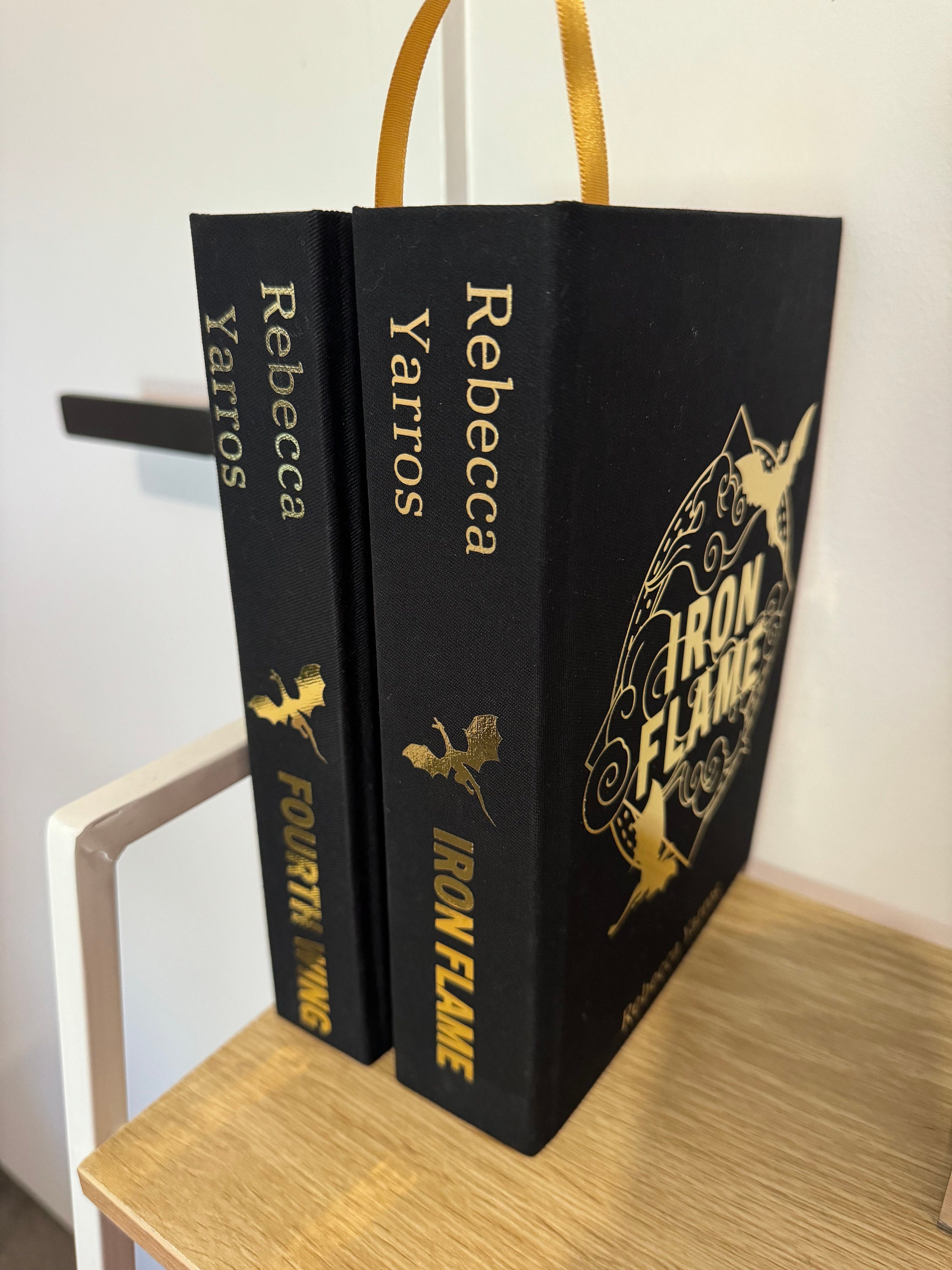 Fourth Wing & Iron Flame Rebound Books Special Edition, Handmade, Foil Cover, Rebecca Yarros Etsy