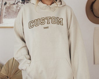 Custom Embroidered Name Sweatshirt, Personalized Embroidery Text Sweater, Create Your Own Shirt, Customized Embroidery, Gift For Her