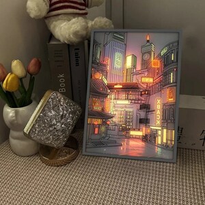 decorative night light nightlight unique light light gift for him gift for her gift for kid painting light painting wall light