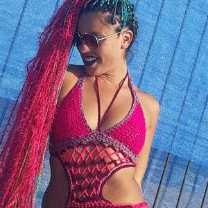 Traje de baño trikini a crochet sale