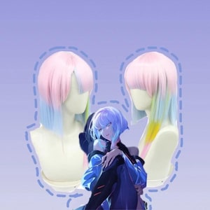 Anime character virtual super hacker cosplay wig color cosplay wig color short wig Halloween cosplay - (Lucyna Kushinada)
