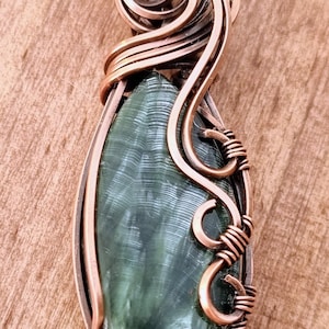 Seraphinite and Copper pendant.