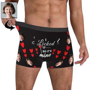 Boxers personalizados para marido, presentes para o Dia dos Namorados, boxers personalizados para homens, presentes de Natal, para namorado, marido