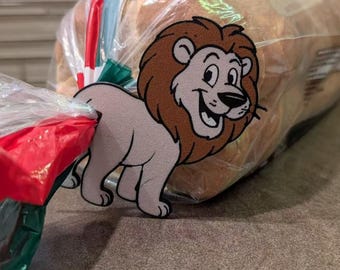 Zacisk do torby z motywem lwów, tygrysów i słonia – uroczy, drukowany w 3D klips do torby, wyjątkowy prezent na parapetówkę