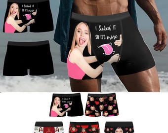 Personalizowane bokserki dla męża, prezenty na Boże Narodzenie i Walentynki, spersonalizowane bokserki dla mężczyzn, popularny prezent rocznicowy, dla chłopaka i męża