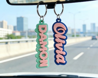 Niestandardowy brelok z imieniem do plecaka, akrylowa zawieszka do torby dziecięcej, zawieszka do pudełka na lunch, zawieszka do torby na pieluchy, przybornik szkolny