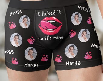Personalizowane bokserki dla męża, prezenty walentynkowe, spersonalizowane bokserki dla mężczyzn, kocham moją żonę, dla chłopaka męża