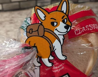Zacisk z uroczym zapięciem do chleba Corgi Butt – zacisk do torby drukowany w 3D z charakterem, wyjątkowy prezent na parapetówkę