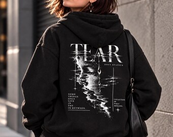 TEAR · Sudadera negra con capucha y diseño gráfico | Soft Statics