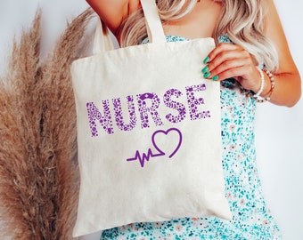 Sac fourre-tout d’infirmière, sac en toile d’infirmière, sac fourre-tout d’infirmière naturelle, sac fourre-tout en toile d’infirmière, cadeau parfait pour une infirmière