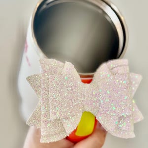 Einfarbiger Stanley Bow Strohtopper, Protour Stanley Accessoire, Tassendekoration, wiederverwendbarer Strohtopper, Bechergriffschleife, Stanley Cup