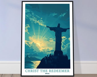 Eternal Embrace: Christ the Redeemer, Christ The Redeemer Poster, Brazil Poster, Christ The Redeemer Print, Wall Art, 7 Wonders of the World
