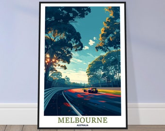 Geschwindigkeit und Pracht: Melbourne Grand Prix Circuit, Australien Poster, Melbourne Druck, Albert Park Circuit Druck, Dekor, Geschenk, F1 Wandkunst