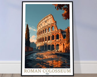 Tijdloze grandeur: Romeinse Colosseum kunst aan de muur, Romeinse Colosseum poster, Italië poster, Romeinse Colosseum print, Italië print, cadeau, Rome decor