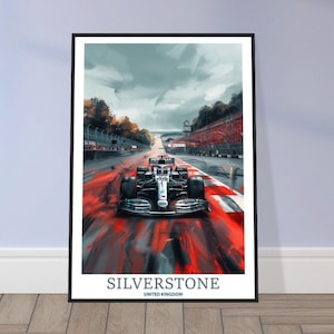 British Grand Prix: Racing Majesty at Silverstone Circuit, UK Print, Silverstone Wall Art, Formula One Gift, F1 Decor, Silverstone GP