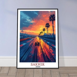 Speed Symphony: Bahrain International Circuit, Sakhir Poster, Bahrain Print, Formula One F1, Grand Prix Decor, Sakhir Gift, Bahrain Wall Art