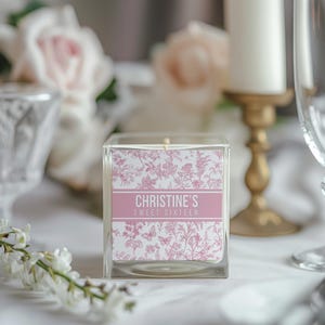 Etiqueta adesiva Toile De Jouy, decoração personalizada chique francesa de luxo de alta qualidade, etiqueta de presente editável, Chantal, 109