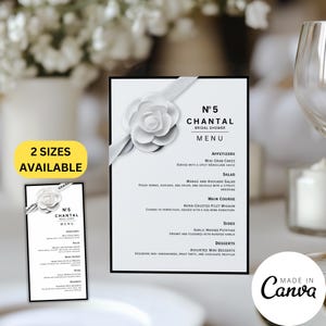 Plantilla de menú de diseñador, carta de menú de cena de cumpleaños de lujo, letrero minimalista para buffet de brunch de cumpleaños, plantilla editable 122