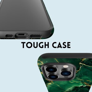 Green Marble Phone Case Marble Finish MagSafe Phone Cover Fit for iPhone 17 Pro Max 16 Pro Max 15 14 13 Pro 12 11 Pro XS XR 8 Plus image 3