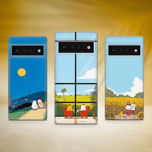 Custodia per telefono con uccelli estetici, custodia per telefono minimalista adatta per Google Pixel 9 Pro XL 8A 8 Pro 7A 7 Pro 7 6 6A 6 Pro 3XL 4A 4XL 5 OnePlus 10