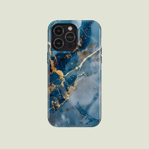 Blue Marble Phone Case Marble Finish Cover Fit For iPhone 15 Pro Max 13 11 Pro 12 13 Mini iPhone X XS Max XR 7 Plus