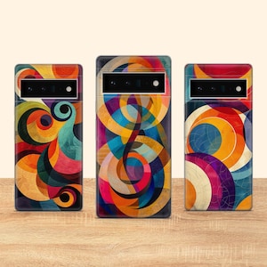 Abstract Geometry Phone Case Retro Phone Cover Fit for Google Pixel 10 Pro XL 9A 9 Pro 8A 8 Pro 8 7A 7 Pro 6 6A 3A 4XL 5 OnePlus 13 12R