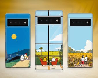Aesthetic Birds Phone Case Minimalist Phone Cover Fit for Google Pixel 10 Pro XL 9A 9 Pro 8A 8 Pro 8 7A 7 Pro 6 6A 3A 4XL 5 OnePlus 13 12R