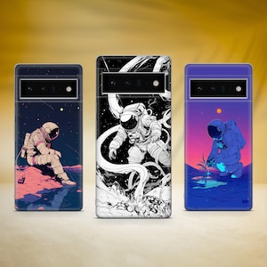 Astronaut Phone Case Aesthetic Space Cover Fit for Google Pixel 10 Pro XL 9A 9 Pro 8A 8 Pro 8 7A 7 Pro 6 6A 3A 4XL 5 OnePlus 13 12R