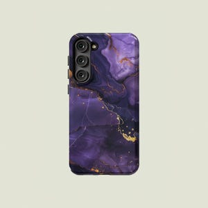 Lila Marmor Handyhülle Marmor Finish Cover Fit für Samsung Galaxy S24 Plus S23 Ultra 23 Plus 22 Ultra S20 Fe Note 20 Ultra