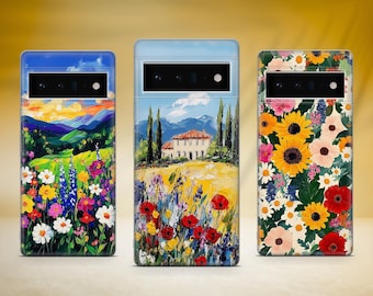 Oil Painting Floral Phone Case Aesthetic Phone Cover Fit for Google Pixel 10 Pro XL 9A 9 Pro 8A 8 Pro 8 7A 7 Pro 6 6A 3A 4XL 5 OnePlus 13