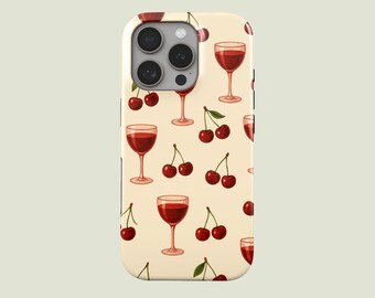 Cherries Phone Case Cute Aesthetic Fruit MagSafe Phone Cover Fit for iPhone 17 Pro Max 16 Pro Max 15 14 13 Pro 12 11 Pro XS XR 8 Plus