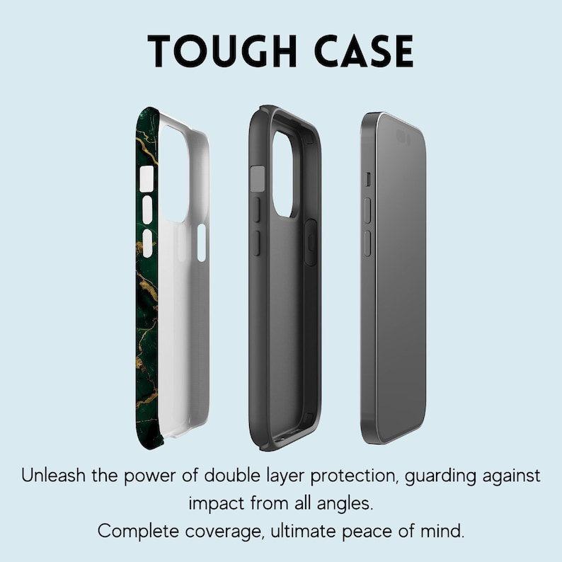 Green Marble Phone Case Marble Finish MagSafe Phone Cover Fit for iPhone 17 Pro Max 16 Pro Max 15 14 13 Pro 12 11 Pro XS XR 8 Plus image 2