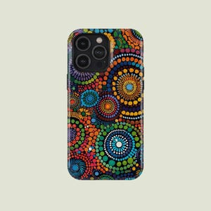 Aboriginal Art Phone Case Australian Painting Art MagSafe Phone Cover Fit for iPhone 17 Pro Max 16 Pro Max 15 14 13 Pro 12 11 Pro XS XR 8