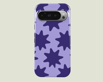Funda para teléfono con estrellas azules y diseño retro de estrellas, compatible con Google Pixel 10 Pro XL, 9A, 9 Pro XL, 8 Pro, 8A, 7 Pro, 7A y Pixel 6 Pro y 6A.