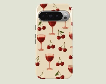 Cherries Phone Case Cute Aesthetic Fruit Phone Cover Fit For Google Pixel 10 Pro XL 9A 9 Pro XL 8 Pro 8A 7 Pro 7A Pixel 6 Pro 6A