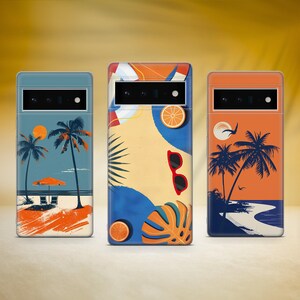Summer Phone Case Tropical Beach Phone Cover Fit for Google Pixel 10 Pro XL 9A 9 Pro 8A 8 Pro 8 7A 7 Pro 6 6A 3A 4XL 5 OnePlus 13 12R